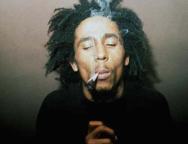 Bob Marley Smoking Ganja